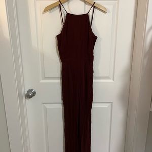 Abercrombie & Fitch Burgundy Jumpsuit